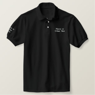 Custom Text Polo Embroidered - Create Your Own