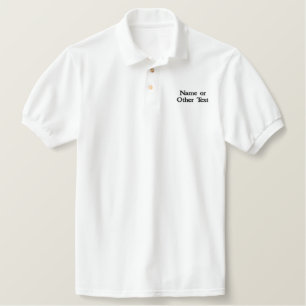 Custom Text Polo Embroidered - Create Your Own