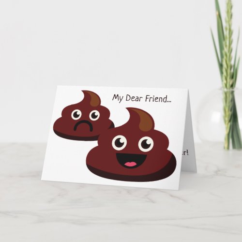 Custom Text Poop greeting card