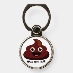 Custom text POOP phone grip