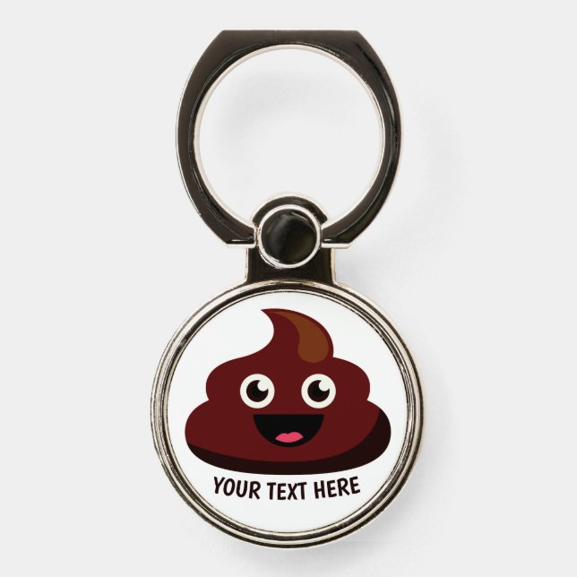 Custom text POOP phone grip (Front)