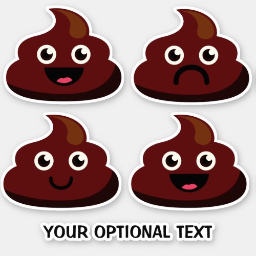 Custom text Poop stickers
