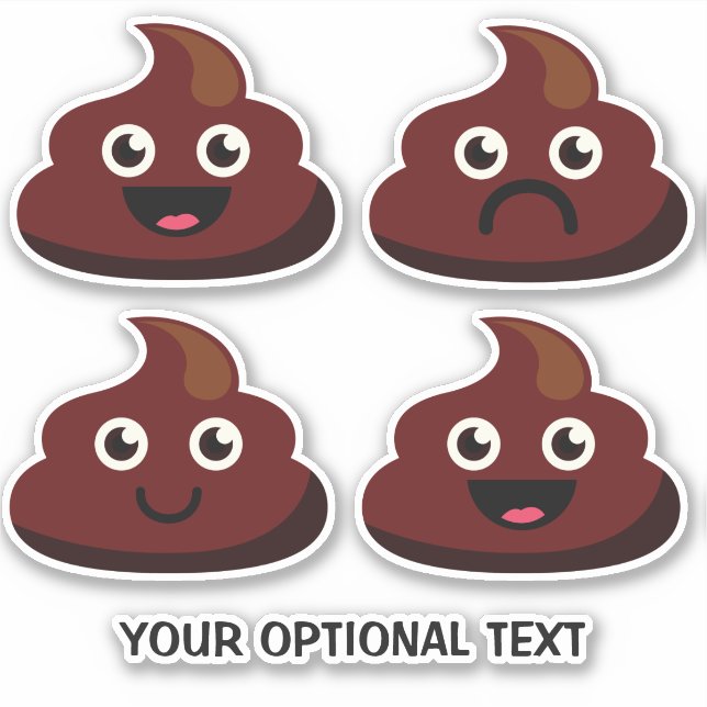 Custom text Poop stickers (Front)