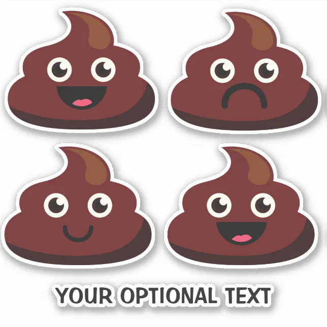 Person Poop Sticker Custom text Poop stickers | Zazzle