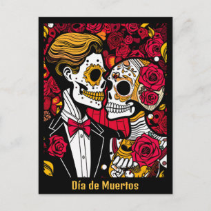 Custom text 💀 Pop Día de Muertos Postcard
