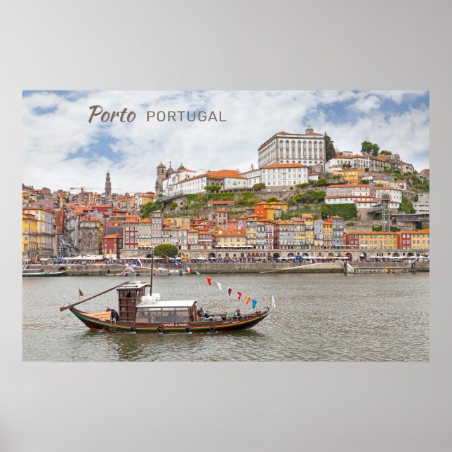 Custom Text Porto Portugal Poster (Front)