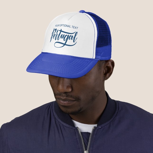 Custom Text Portugal Trucker Hat (In Situ)