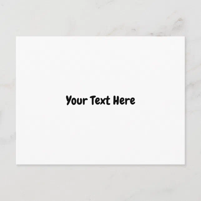 Custom Text Postcard | Zazzle