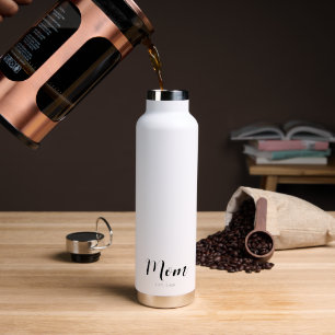Custom Text Proud Motherhood Clean Theme Water Bottle