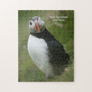 Custom text Puffin puzzle