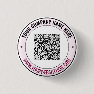 Custom Text QR Code Promotional Buttons Template