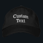 Custom Text Quote Gift for Dad Mom Funny Christmas Embroidered Baseball Cap<br><div class="desc">Custom Text baseball dad hat,  mom answer embroidered ball cap,  Christmas gift for mommy birthday,  custom embroidery funny sarcastic mum,  daddy to be mama game,  personalized matching quote joke present,  father's day mother's mother minimalist,  new parent couple anniversary meme,  Valentine's from daughter son bride,  bachelorette women men husband wife</div>