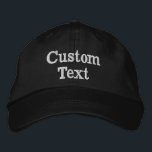 Custom Text Quote Gift for Dad Mom Funny Christmas Embroidered Baseball Cap<br><div class="desc">Custom Text baseball dad hat,  mom answer embroidered ball cap,  Christmas gift for mommy birthday,  custom embroidery funny sarcastic mum,  daddy to be mama game,  personalized matching quote joke present,  father's day mother's mother minimalist,  new parent couple anniversary meme,  Valentine's from daughter son bride,  bachelorette women men husband wife</div>
