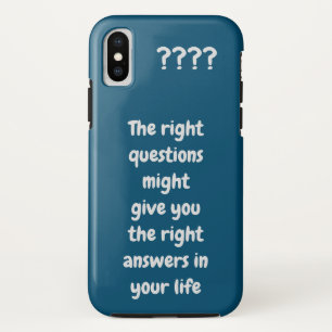 Custom text Quote or favorite idiom chic navy blue iPhone XS Case