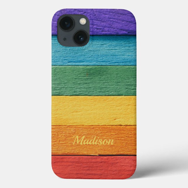 Custom Text Rainbow phone cases (Back)