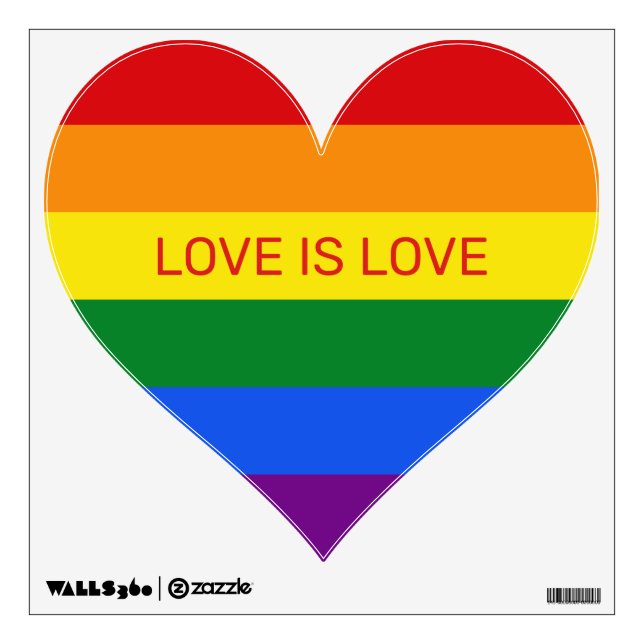 Custom Text Rainbow Pride Wall Decal (Front)