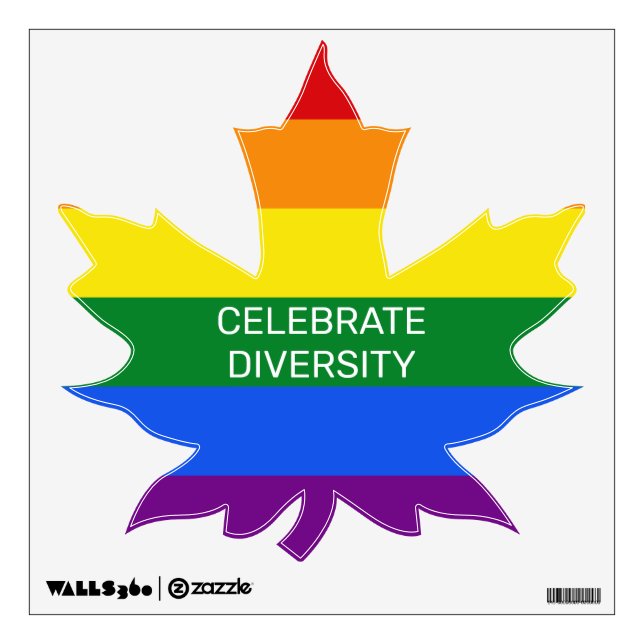 Custom Text Rainbow Pride Wall Decal (Front)