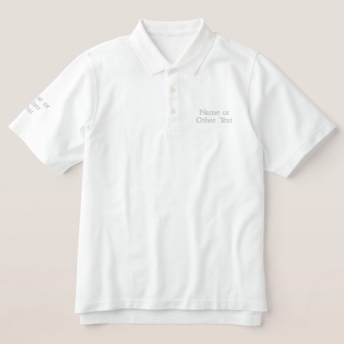 Custom Text Red Polo Embroidered _ Create Your Own