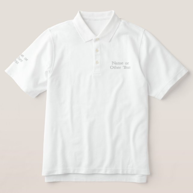 Custom Text Red Polo Embroidered - Create Your Own (Design Front)