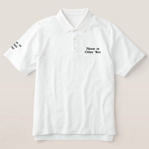 Custom Text Red Polo Embroidered _ Create Your Own