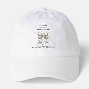 Custom Text Retro Bow Coquette Hat