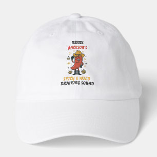 Custom Text Retro Chili Drinking Hat