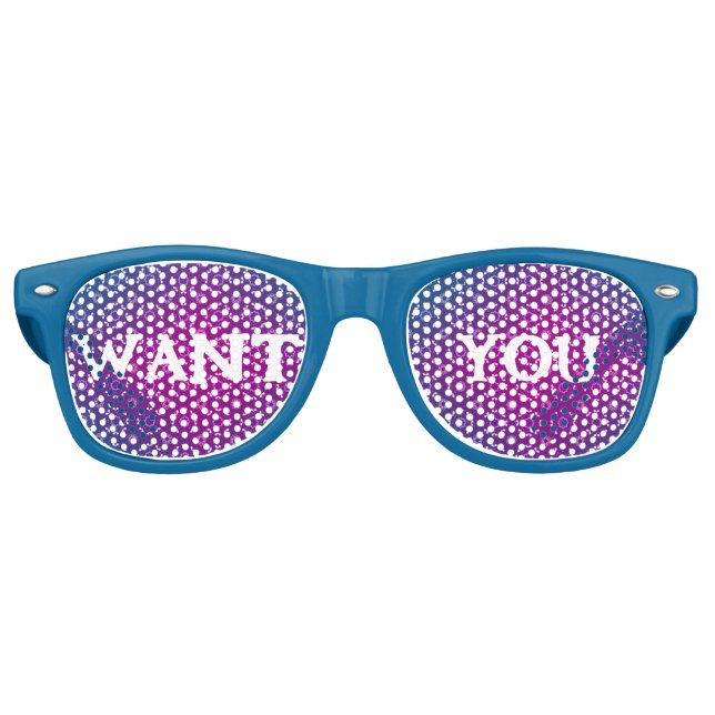 Custom Text  Retro Sunglasses (Front)