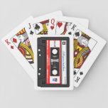 Custom Text Retro Vintage Music Cassette Tape, Playing Cards at Zazzle