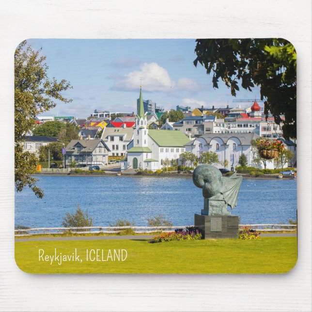 Custom Text Reykjavik, Iceland Mouse Pad (Front)