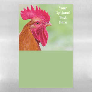 Custom Text Rooster Magnetic Dry Erase Sheet