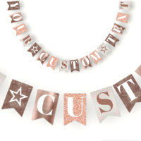 custom text rose gold birthday party or shower