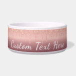 Custom Text Rose Gold Blush Glitter Sparkle Drips  Bowl<br><div class="desc">Custom Text Rose Gold Blush Glitter Sparkle Drips Pink Wedding or Party Supplies / Gift - Add Your Unique Text / Name or Remove Text - Make Your Special Gift - Resize and move or remove and add text / elements with customization tool. Design by MIGNED. Please see my other...</div>