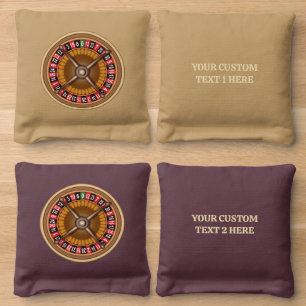 Custom Text Roulette Wheel Cornhole Bags
