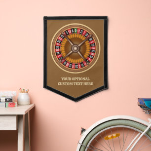 Custom Text Roulette Wheel Pennant