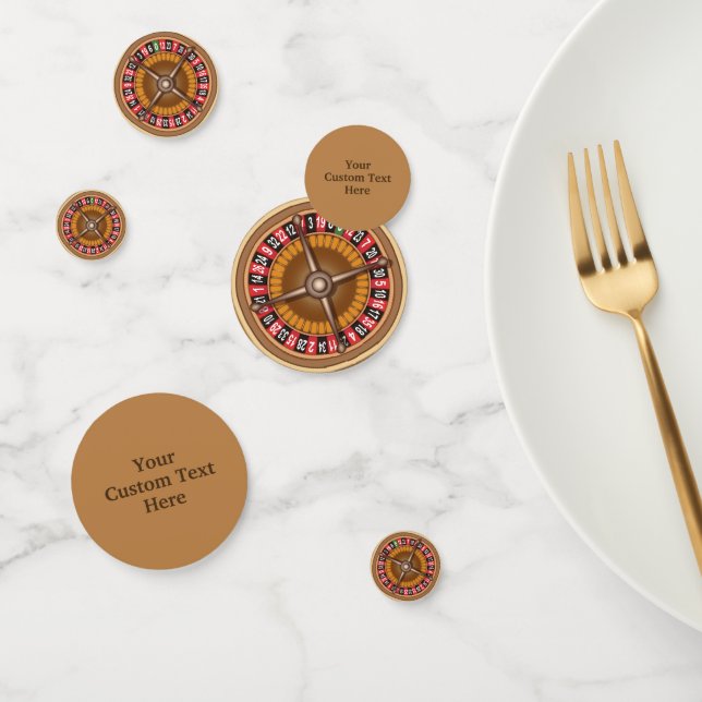 Custom text Roulette Wheel table confetti (Group)