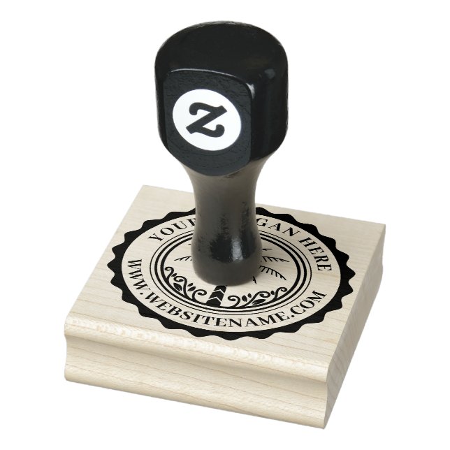 Custom Text Round Logo Rubber Stamp (Stamp)
