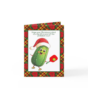 Custom text Santa's Pickleball Rally Holiday Card