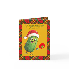 Custom text Santa's Pickleball Rally Holiday Card