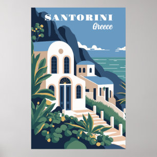 Custom Text Santorini Greece Poster