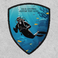 Custom Text Scuba Diver