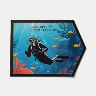 Custom Text Scuba Diver Pennant