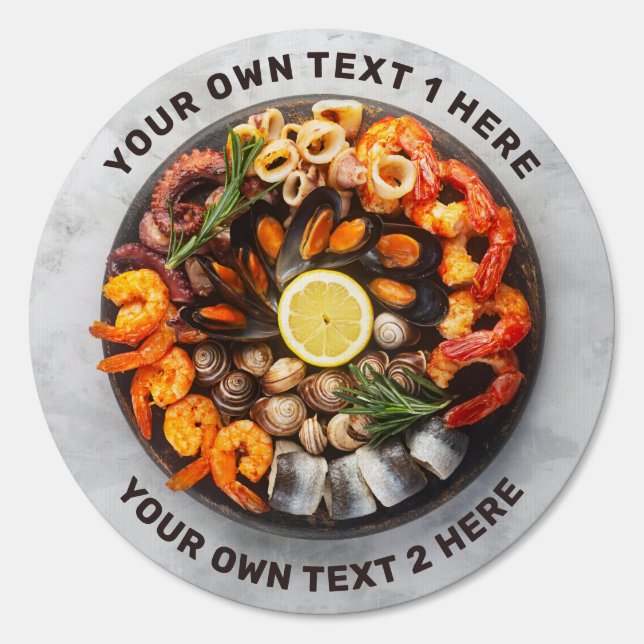 Custom text Seafood Platter Sign (Front)