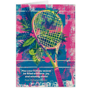🎾🎄Custom text, Season’s Greetings: Love-Love Cards