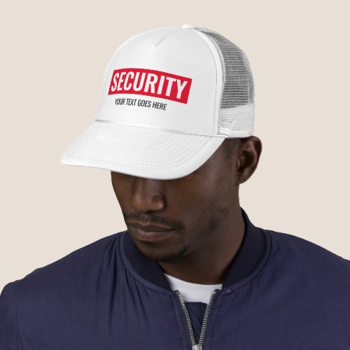 Custom Text Security Template Unisex Womens Mens Trucker Hat