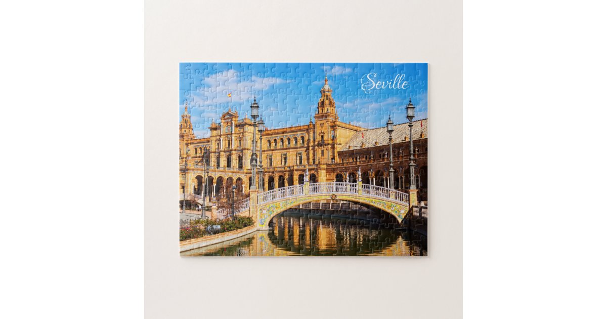 Custom text Seville Spain photo puzzles | Zazzle