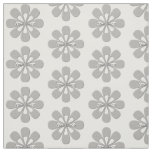 Custom Text Silver Gray Art Deco Flower Pattern Fabric