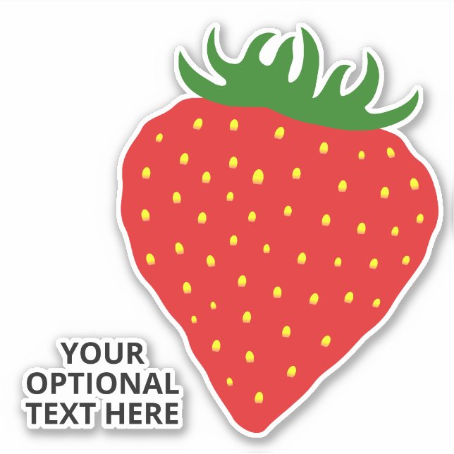 Custom text Simply Strawberry  Sticker (Front)