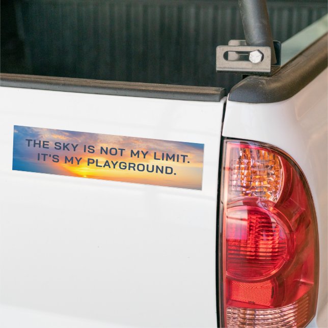 Custom Text Sky Quote Bumper Sticker (On Truck)