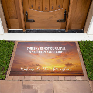 Custom Text Sky Quote Doormat