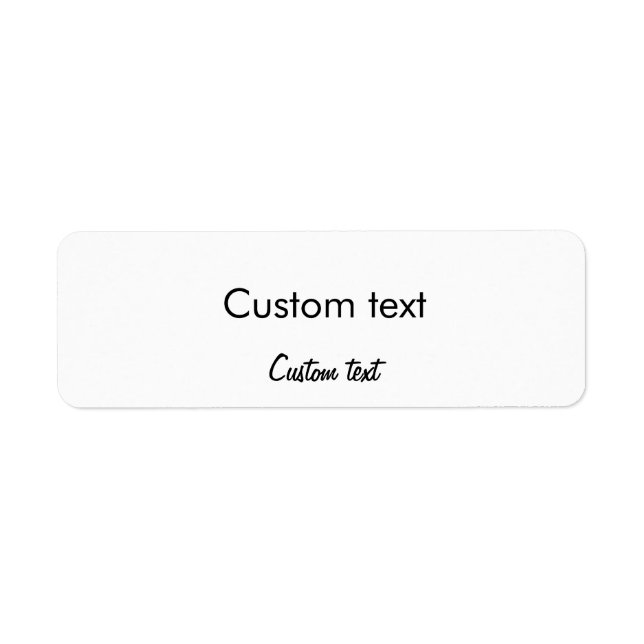 Custom Text Small Sticker Return Address Label (Front)